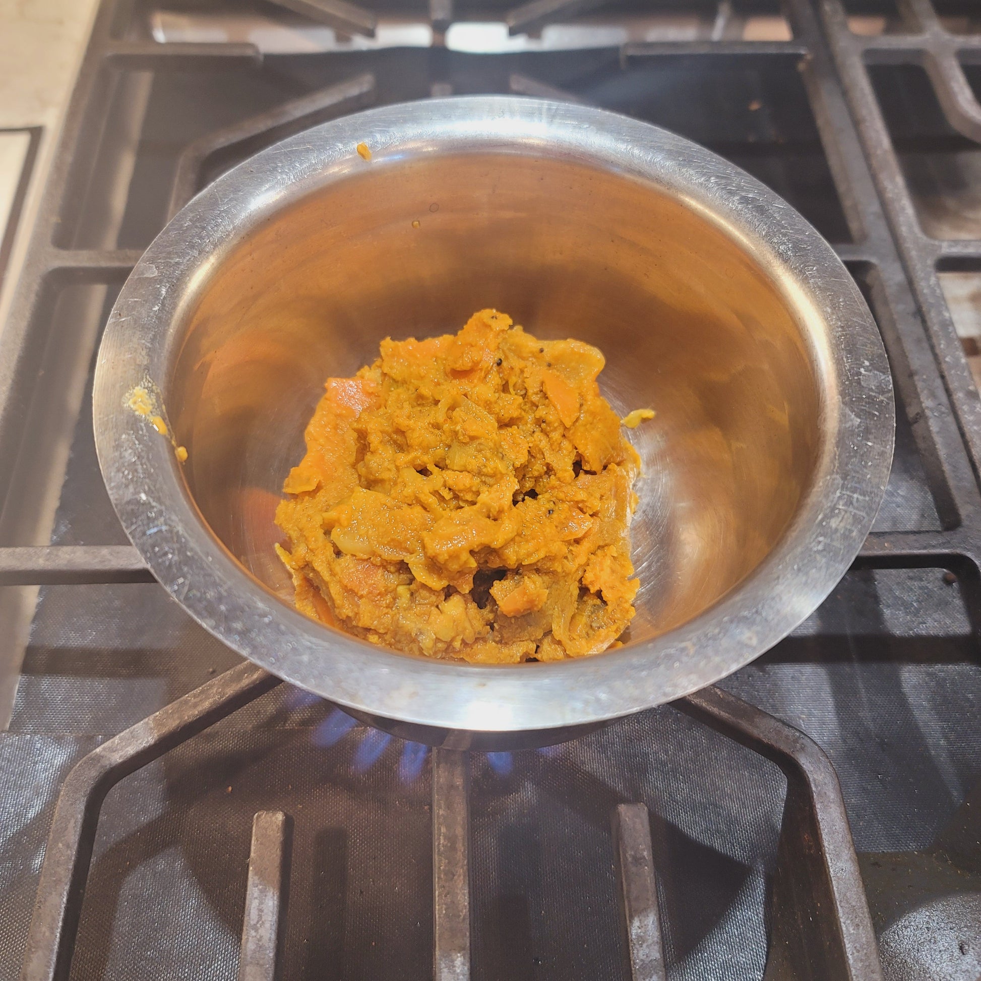 Sambar Paste on stove