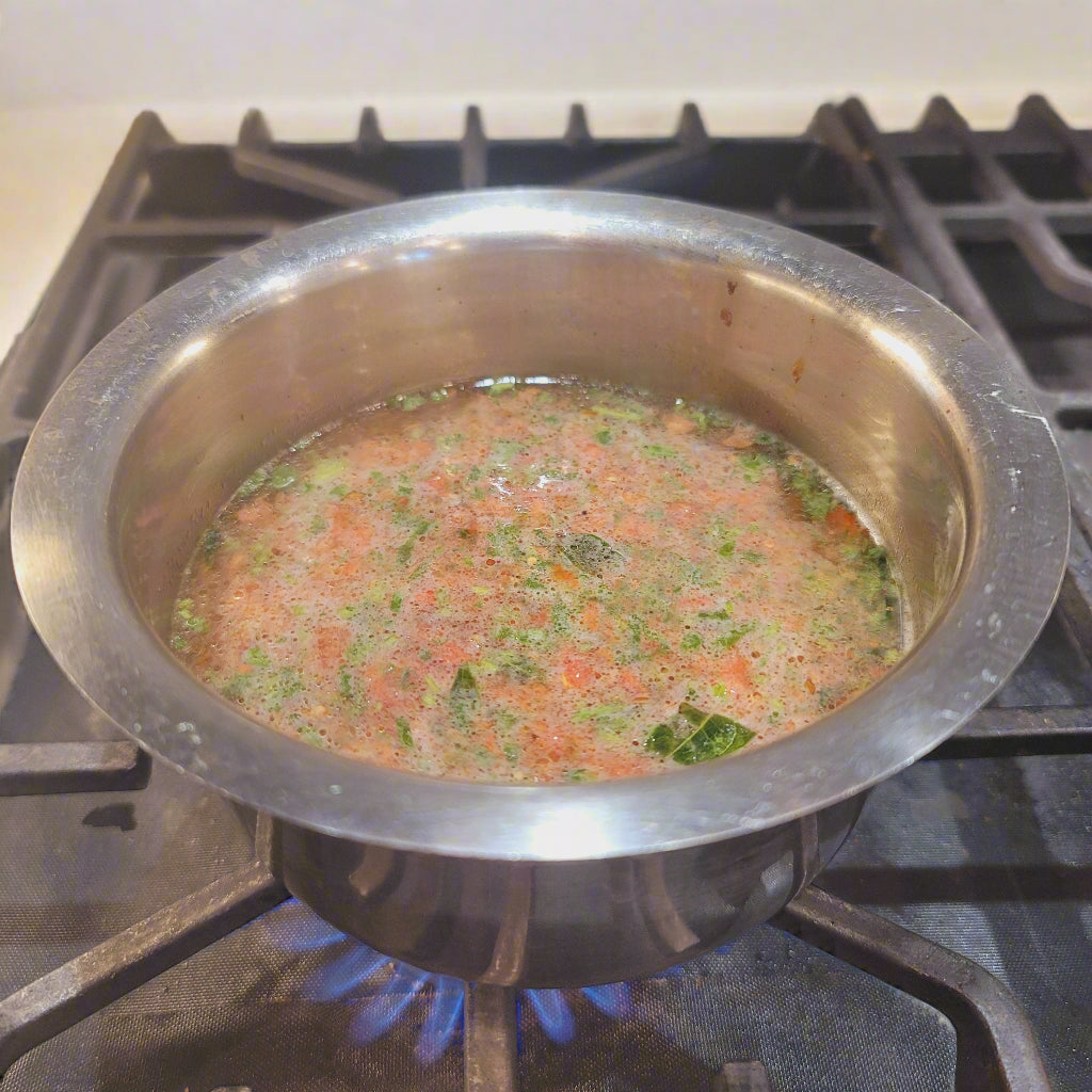 rasam on stove