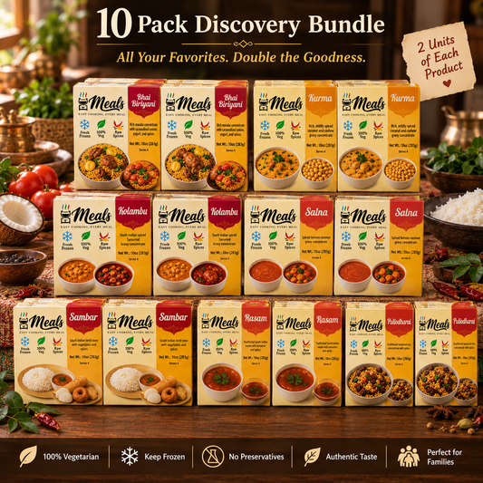 EC Meals Family Bundle — 10 Bold South Indian Meal Bases