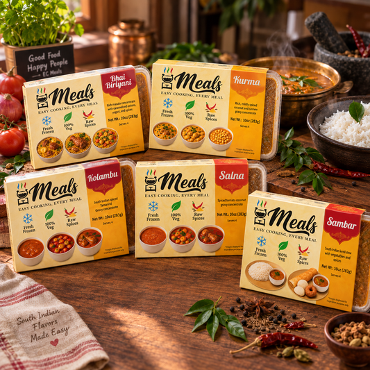 EC Meals Tasting Pack — 5 Bold South Indian Meal Bases