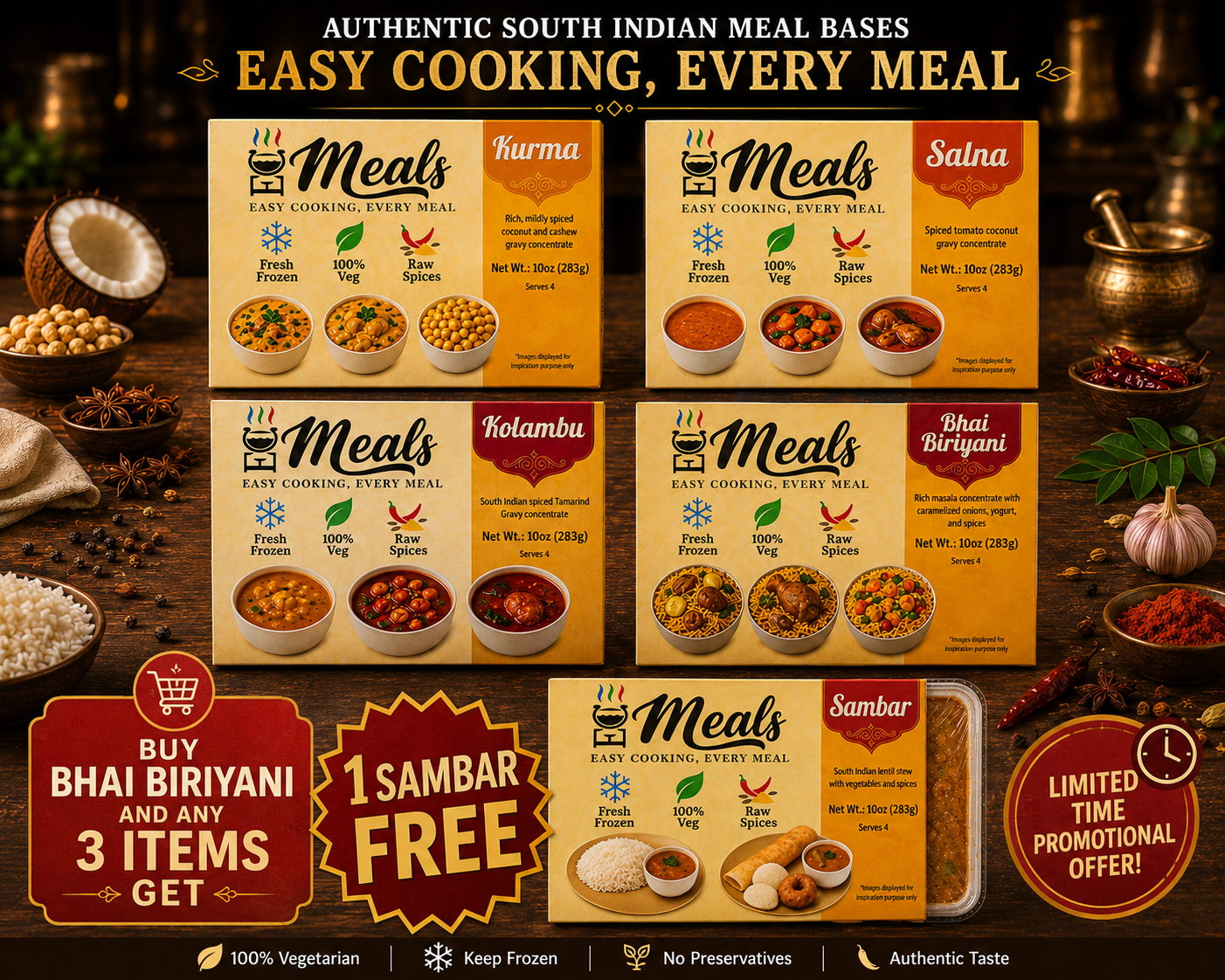 EC Meals Sampler Pack — 5 Meal Bases for $22 (Limited Time)